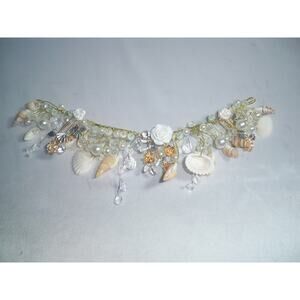 Natural Shell Tiara Crown, Wedding Shell Crown, Wedding Headpiece Mermaid tiara